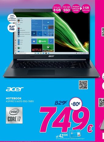 Acer Notebook Aspire 5 (A515-55G-76B1)