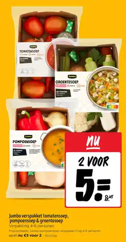 Jumbo Jumbo verspakket tomatensoep pompoensoep & groentesoep aanbieding