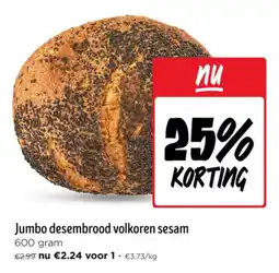 Jumbo Jumbo desembrood volkoren sesam aanbieding