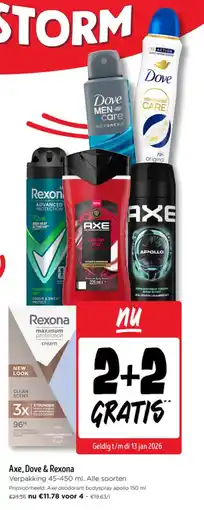 Jumbo Axe dove & rexona aanbieding