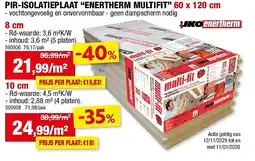 Hubo PIR-ISOLATIEPLAAT “ENERTHERM MULTIFIT” 60 x 120 cm aanbieding