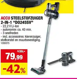 Hubo ACCU STEELSTOFZUIGER 2-IN-1 “DO245SV” aanbieding