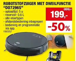 Hubo ROBOTSTOFZUIGER MET DWEILFUNCTIE “DO7296S aanbieding