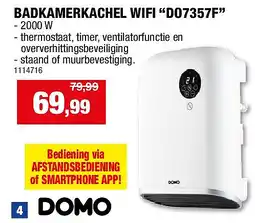 Hubo BADKAMERKACHEL WIFI “DO7357F” aanbieding