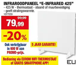 Hubo INFRAROODPANEEL “E-INFRARED 425” aanbieding
