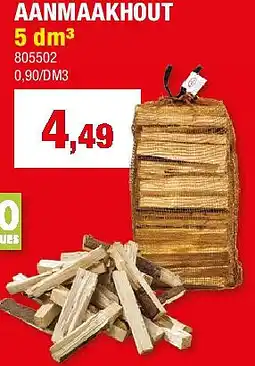 Hubo AANMAAKHOUT aanbieding