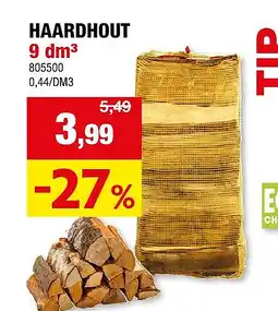 Hubo HAARDHOUT 9 dm³ aanbieding