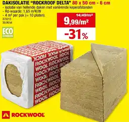 Hubo DAKISOLATIE “ROCKROOF DELTA” 80 x 50 cm - 6 cm aanbieding