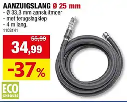 Hubo AANZUIGSLANG Ø 25 mm aanbieding