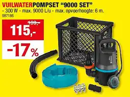Hubo VUILWATERPOMPSET “9000 SET” aanbieding