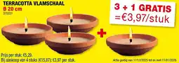 Hubo TERRACOTTA VLAMSCHAAL aanbieding