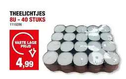 Hubo THEELICHTJES 8U - 40 STUKS aanbieding