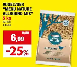 Hubo VOGELVOER “MENU NATURE ALLROUND MIX” 5 kg aanbieding