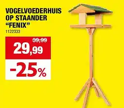 Hubo VOGELVOEDERHUIS OP STAANDER “FENIX” aanbieding