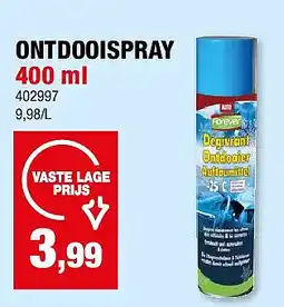 Hubo ONTDOOISPRAY 400 ml aanbieding
