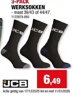 Hubo 3-PACK WERKSOKKEN aanbieding