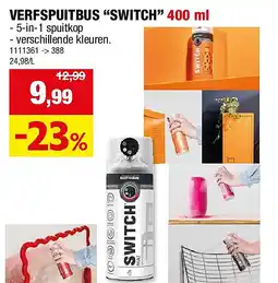 Hubo VERFSPUITBUS “SWITCH” 400 ml aanbieding
