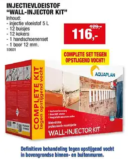 Hubo INJECTIEVLOEISTOF “WALL-INJECTOR KIT” aanbieding