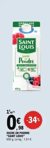 E.Leclerc Sucre en poudre saint louis aanbieding