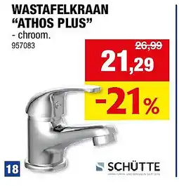 Hubo WASTAFELKRAAN “ATHOS PLUS” aanbieding