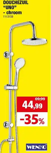 Hubo DOUCHEZUIL “UNO” - chroom aanbieding