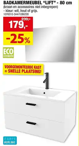 Hubo BADKAMERMEUBEL “LIFT” - 80 cm aanbieding