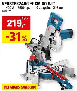 Hubo VERSTEKZAAG “GCM 80 SJ” aanbieding