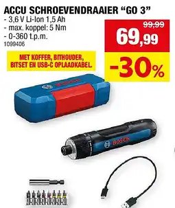 Hubo ACCU SCHROEVENDRAAIER “GO 3” aanbieding