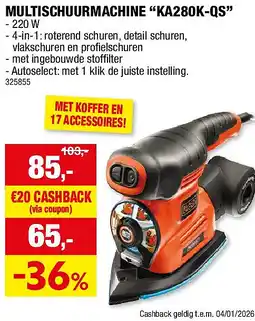 Hubo MULTISCHUURMACHINE “KA280K-QS” aanbieding