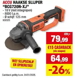 Hubo ACCU HAAKSE SLIJPER “BCG720N-XJ aanbieding