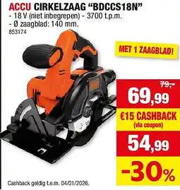 Hubo ACCU CIRKELZAAG “BDCCS18N” aanbieding