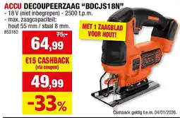 Hubo ACCU DECOUPEERZAAG “BDCJS18N” aanbieding