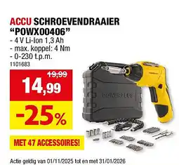 Hubo ACCU SCHROEVENDRAAIER “POWX00406” aanbieding