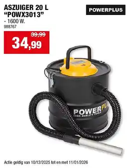 Hubo ASZUIGER 20 L “POWX3013” aanbieding