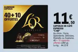 E.Leclerc Capsules de café espresso l'or aanbieding