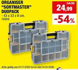 Hubo ORGANISER “SORTMASTER” DUOPACK aanbieding