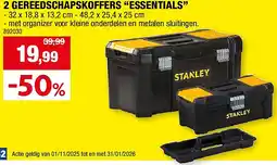 Hubo 2 GEREEDSCHAPSKOFFERS “ESSENTIALS” aanbieding