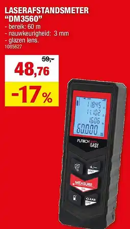 Hubo LASERAFSTANDSMETER “DM3560” aanbieding