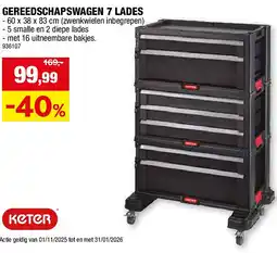 Hubo GEREEDSCHAPSWAGEN 7 LADES aanbieding