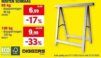 Hubo HOUTEN SCHRAAG aanbieding