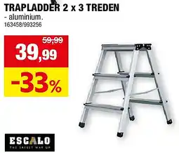 Hubo TRAPLADDER 2 x 3 TREDEN aanbieding