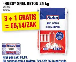 Hubo “HUBO” SNEL BETON 25 kg aanbieding
