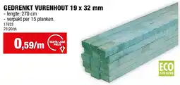 Hubo GEDRENKT VURENHOUT 19 x 32 mm aanbieding