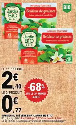 E.Leclerc Infusion ou the vert bio jardin bio étic aanbieding