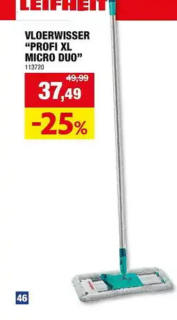 Hubo VLOERWISSER “PROFI XL MICRO DUO” aanbieding