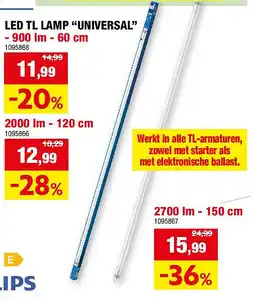 Hubo LED TL LAMP “UNIVERSAL” aanbieding