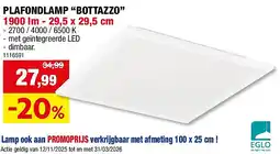 Hubo PLAFONDLAMP “BOTTAZZO” 1900 lm - 29,5 x 29,5 cm aanbieding