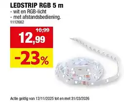 Hubo LEDSTRIP RGB 5 m aanbieding