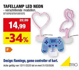 Hubo TAFELLAMP LED NEON aanbieding