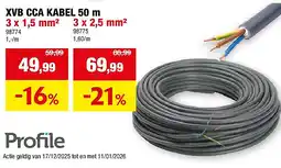 Hubo XVB CCA KABEL 50 m aanbieding